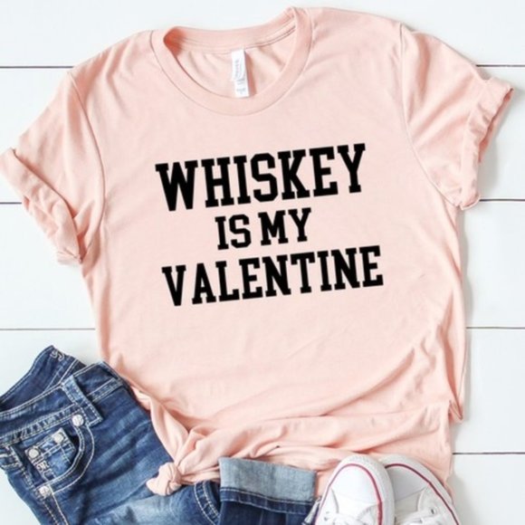 KismetsKloset Tops - WHISKEY TEE-PEACH